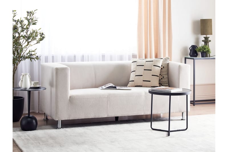 Tomio Sofa 3-personers - Hvid/Sølv - Møbler - Sofaer - 3 personers sofa