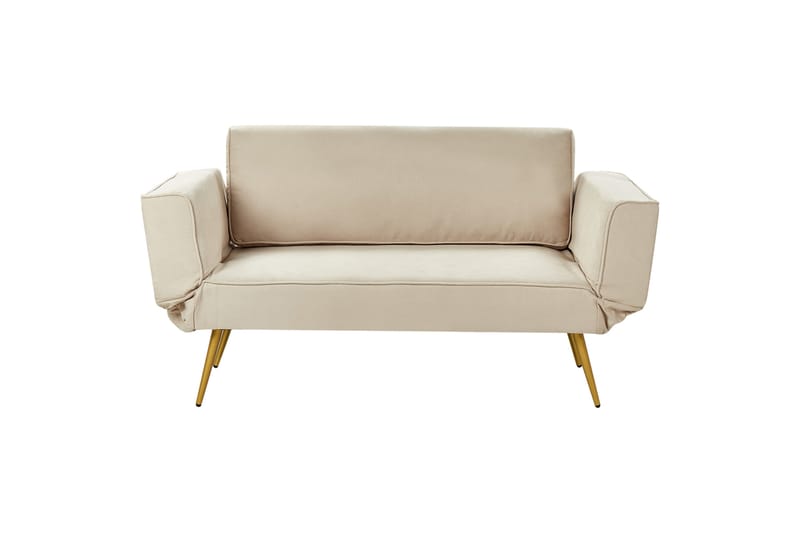 Touya Sovesofa 2-personers - Beige/Guld - Møbler - Sofaer - Sovesofaer