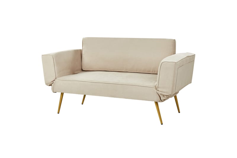 Touya Sovesofa 2-personers - Beige/Guld - Møbler - Sofaer - Sovesofaer