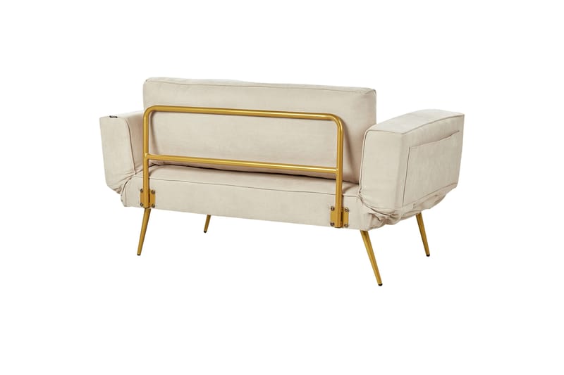 Touya Sovesofa 2-personers - Beige/Guld - Møbler - Sofaer - Sovesofaer