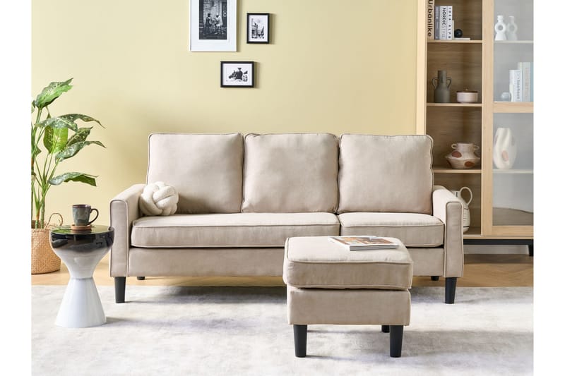 Traun Sofa 3-personers - Beige/Sort - Møbler - Sofaer - 3 personers sofa