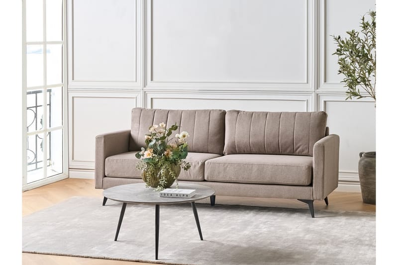 Tuba Sofa 3-personers - Brun/Sort - Møbler - Sofaer - 3 personers sofa