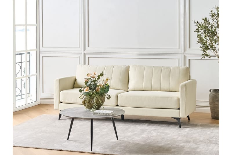 Tuba Sofa 3-personers - Beige/Sort - Møbler - Sofaer - 3 personers sofa