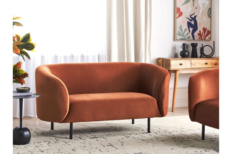 Tuka Sofa 2-personers - Sort/Orange - Møbler - Sofaer - 2 personers sofa