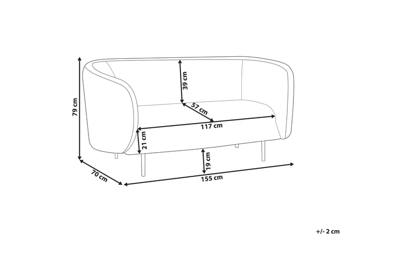 Tuka Sofa 2-personers - Sort/Orange - Møbler - Sofaer - 2 personers sofa