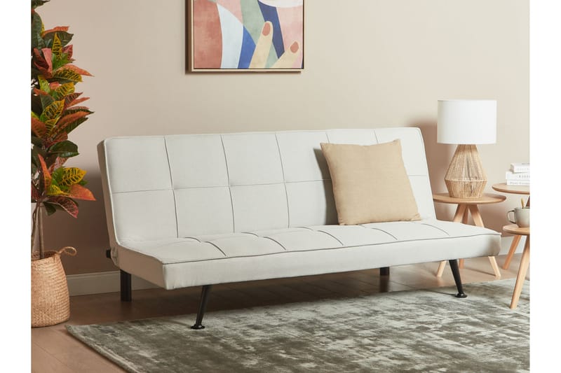 Tunni Sovesofa 3-personers - Beige/Sort - Møbler - Sofaer - Sovesofaer