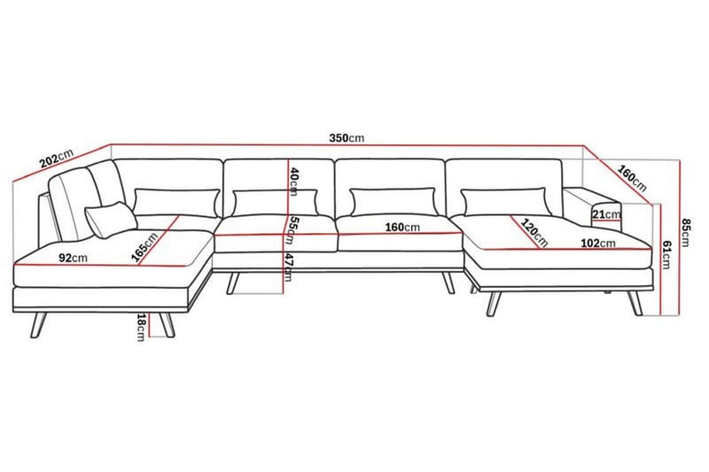 Copenhagen Compact U Sofa Divan Højre Chaiselong Venstre - Linned Beige - Møbler - Sofaer - U Sofa