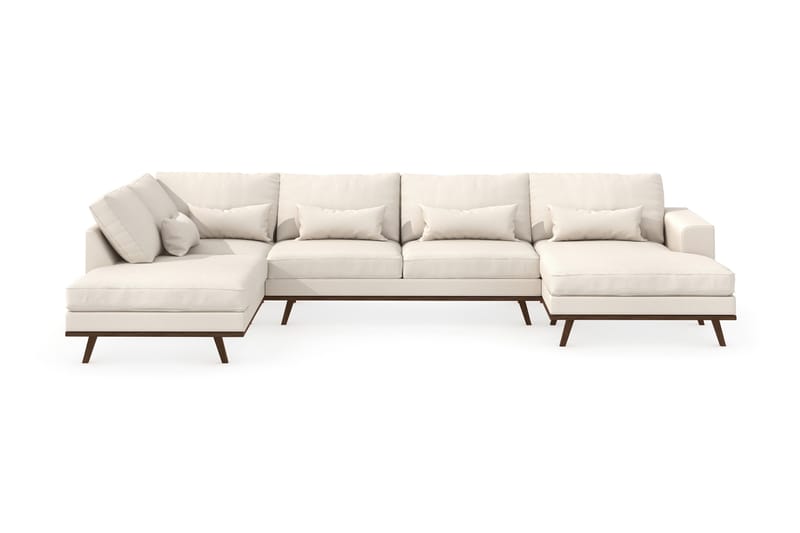 Copenhagen Stor U Sofa Divan Højre Chaiselong Venstre - Beige/Eg - Møbler - Sofaer - U Sofa