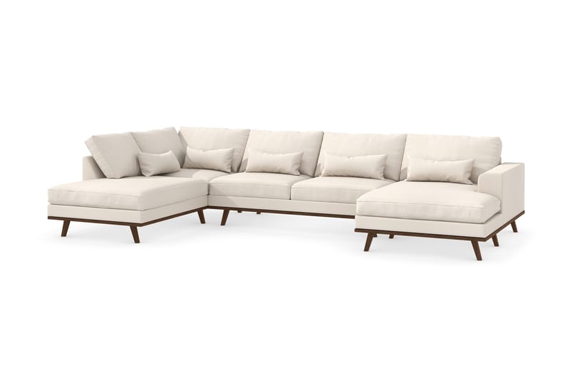 Copenhagen Stor U Sofa Divan Højre Chaiselong Venstre - Beige/Eg - Møbler - Sofaer - U Sofa