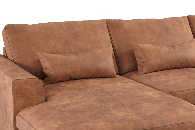 Copenhagen Stor U Sofa Divan Højre Chaiselong Venstre - Brun/Eg - Møbler - Sofaer - U Sofa