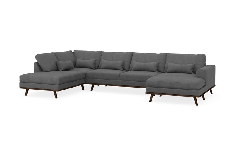 Copenhagen U-Sofa - Grå - Lædersofaer - Velour sofaer - U Sofa