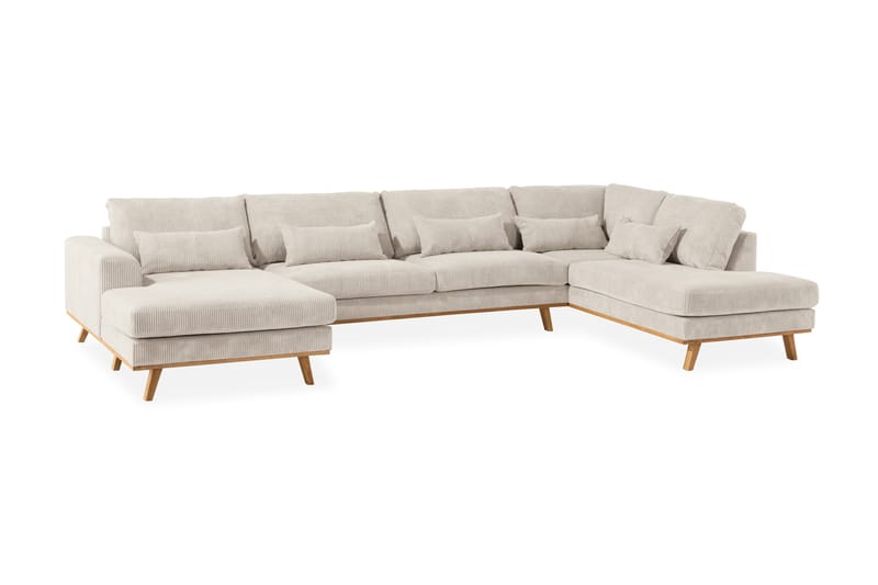 Copenhagen U Sofa i Manchester Divan Venstre Chaiselong Højre - Beige - Møbler - Sofaer - U Sofa