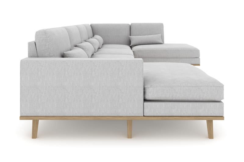 Copenhagen U-Sofa - Linned Grå - Lædersofaer - Velour sofaer - U Sofa