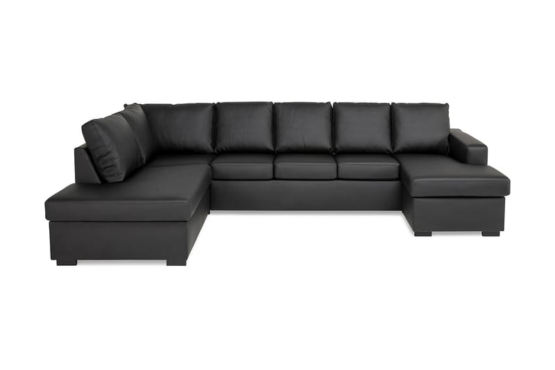 Crazy Stor U-sofa Divan Højre, Chaiselong Venstre 300 cm Bred - Sort - Møbler - Sofaer - U Sofa