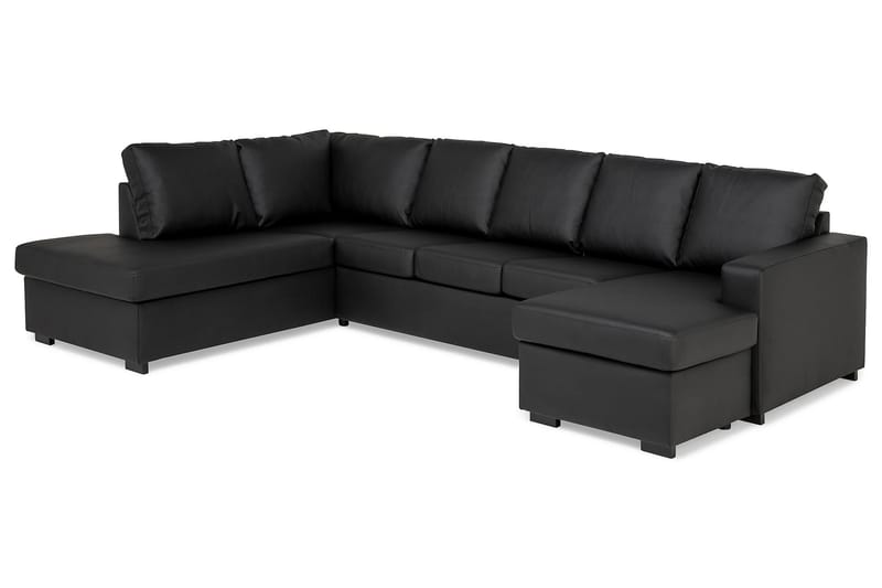 Crazy Stor U-sofa Divan Højre, Chaiselong Venstre 300 cm Bred - Sort - Møbler - Sofaer - U Sofa