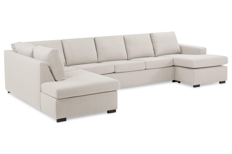 Crazy Stor U-sofa XL Divan Højre, Chaiselong Højre - Beige - Møbler - Sofaer - U Sofa