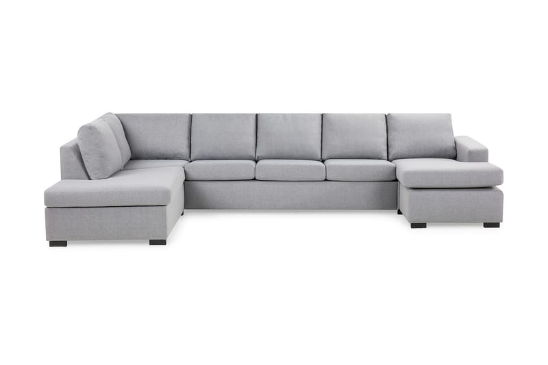 Crazy Stor U-sofa XL Divan Højre, Chaiselong Venstre - Lysegrå - Møbler - Sofaer - U Sofa