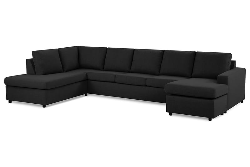 Crazy Stor U Sofa XL Divan Højre Chaiselong Venstre - Sort / Antracit - Møbler - Sofaer - U Sofa