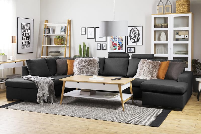 Crazy Stor U Sofa XL Divan Højre Chaiselong Venstre - Sort / Antracit - Møbler - Sofaer - U Sofa