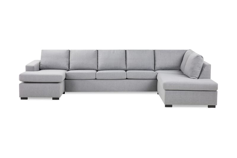 Crazy Stor U-sofa XL Divan Venstre, Chaiselong Højre - Lysegrå - Møbler - Sofaer - U Sofa