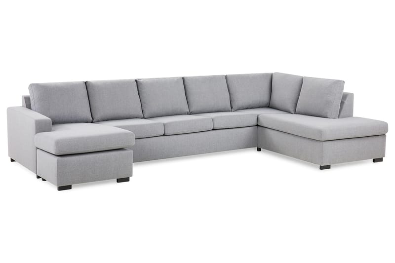 Crazy Stor U-sofa XL Divan Venstre, Chaiselong Højre - Lysegrå - Møbler - Sofaer - U Sofa