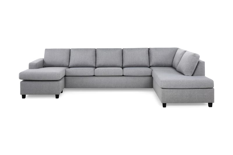 Crazy Stor U-sofa XL Divan Venstre, Chaiselong Højre - Lysegrå - Møbler - Sofaer - U Sofa