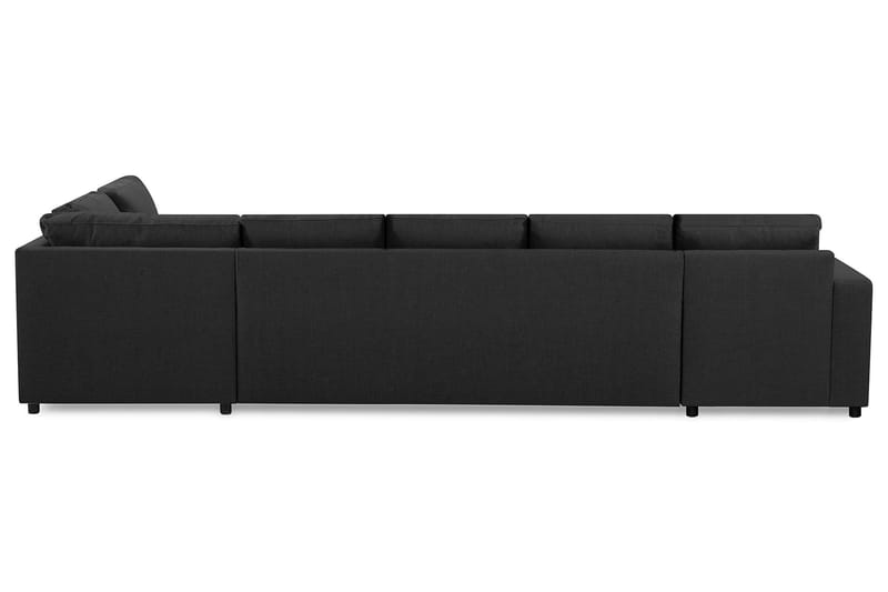 Crazy Stor U-sofa XL Divan Venstre, Chaiselong Højre - Mørkegrå / Sort - Møbler - Sofaer - U Sofa