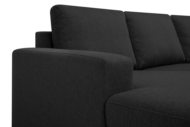 Crazy Stor U-sofa XL Divan Venstre, Chaiselong Højre - Mørkegrå / Sort - Møbler - Sofaer - U Sofa