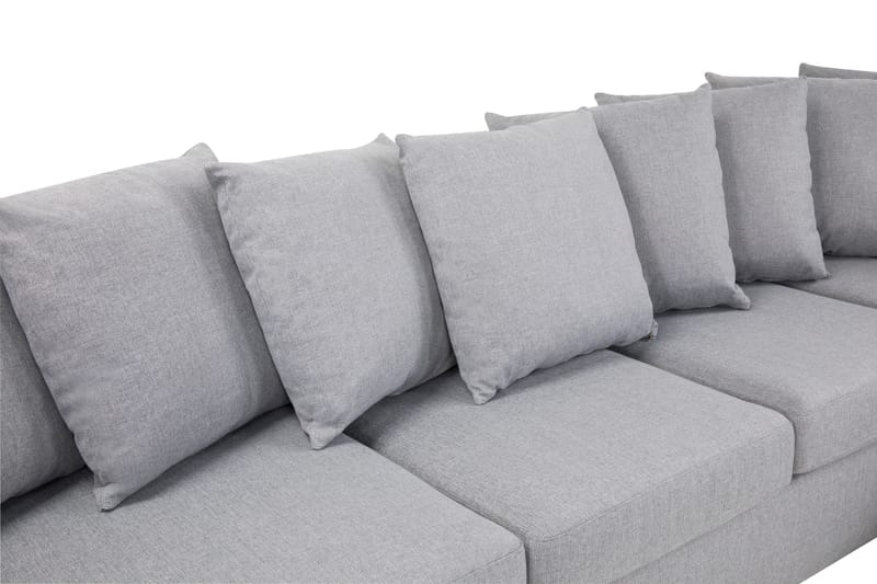 Crazy Stor U Sofa XL Divan Venstre Chaiselong Højre inkl. Kuvertpuder - Lysegrå - Møbler - Sofaer - U Sofa