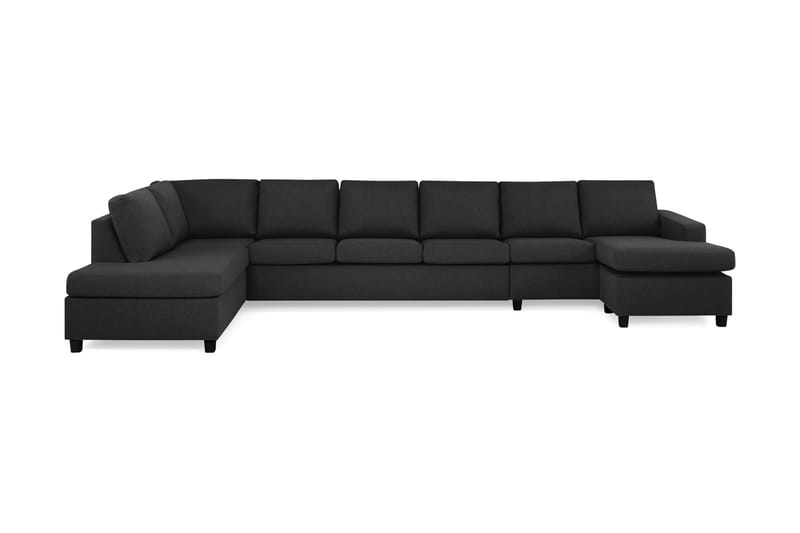 Crazy Stor U-sofa XXL Chaiselong Højre 407 cm Bred - Antracit - Møbler - Sofaer - U Sofa