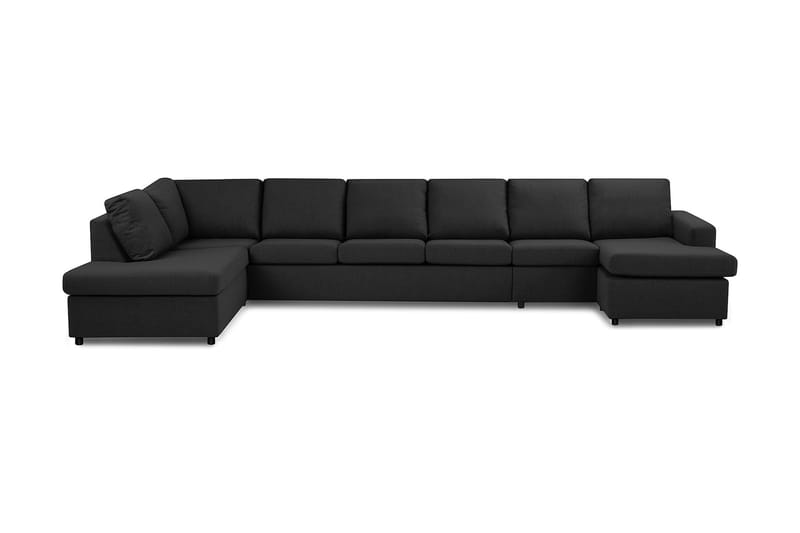 Crazy Stor U-sofa XXL Divan Højre - Antracit / Mørkegrå / Sort - Møbler - Sofaer - U Sofa