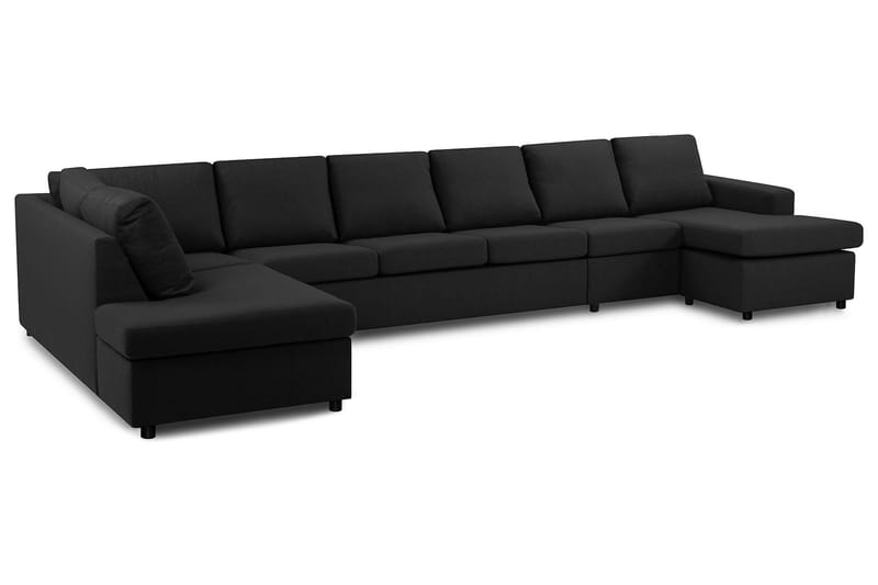 Crazy Stor U-sofa XXL Divan Højre - Antracit / Mørkegrå / Sort - Møbler - Sofaer - U Sofa