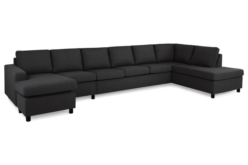 Crazy Stor U-sofa XXL Divan Venstre, Chaiselong Højre - Antracit - Møbler - Sofaer - U Sofa