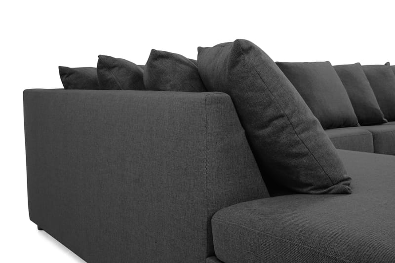 Crazy U-sofa XL Chaiselong Højre inkl Løse rygpuder - Sort - Møbler - Sofaer - U Sofa