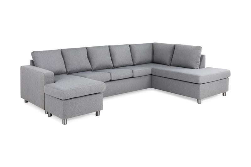 Crazy U-sofa XL Chaiselong Venstre - Lysegrå - Møbler - Sofaer - U Sofa