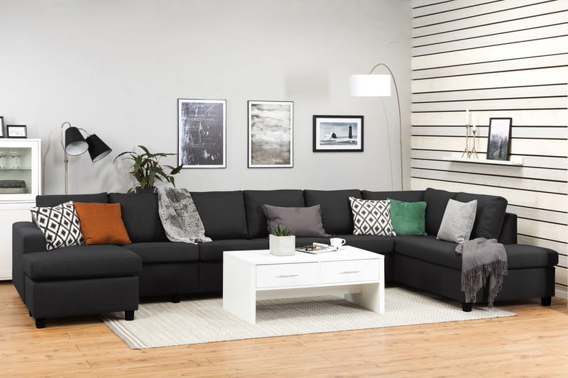 Crazy U-sofa XXL Chaiselong Venstre - Antracit - Møbler - Sofaer - U Sofa