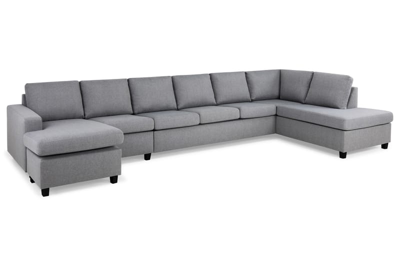 Crazy U-sofa XXL Chaiselong Venstre - Lysegrå - Møbler - Sofaer - U Sofa