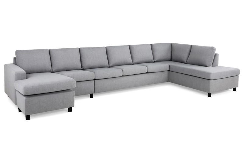 Crazy U-sofa XXL Chaiselong Venstre - Lysegrå - Møbler - Sofaer - U Sofa