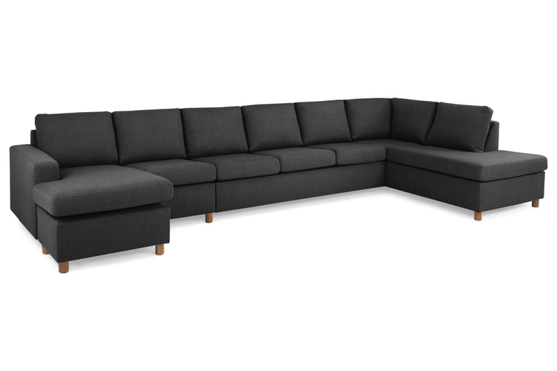 Crazy U-sofa XXL Chaiselong Venstre - Mørkegrå - Møbler - Sofaer - U Sofa