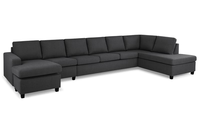 Crazy U-sofa XXL Chaiselong Venstre - Mørkegrå - Møbler - Sofaer - U Sofa