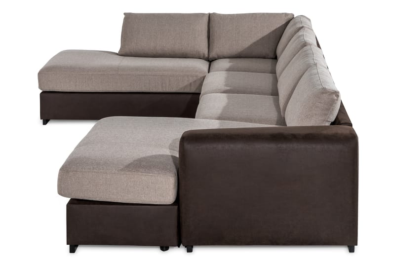 Cuba Stor U Sofa Divan Højre Chaiselong Venstre - Brun/Beige - Møbler - Sofaer - U Sofa