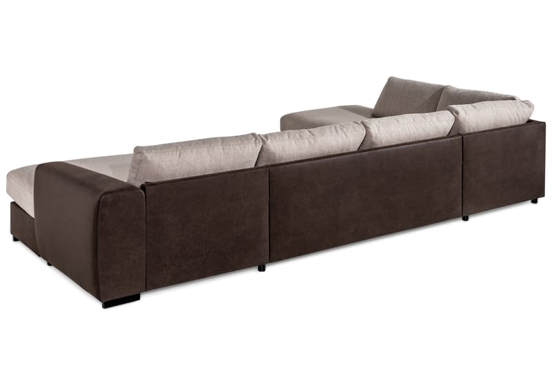 Cuba Stor U Sofa Divan Højre Chaiselong Venstre - Brun/Beige - Møbler - Sofaer - U Sofa