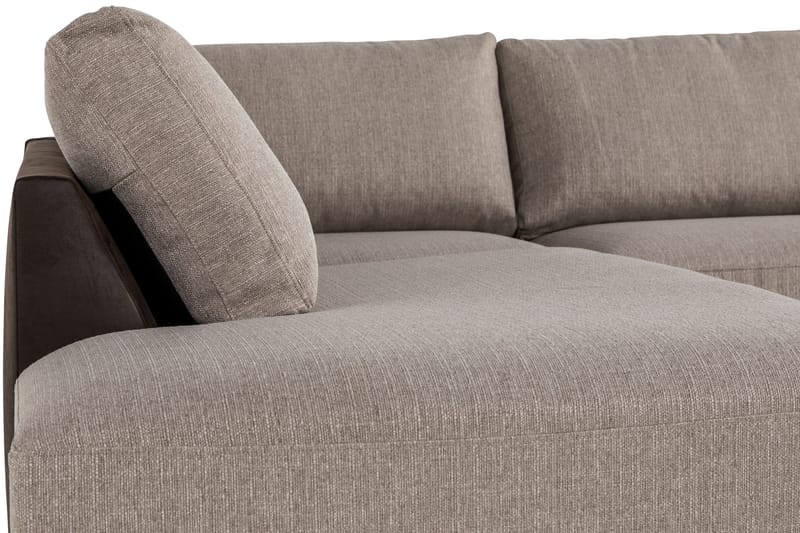 Cuba Stor U Sofa Divan Højre Chaiselong Venstre - Brun/Beige - Møbler - Sofaer - U Sofa