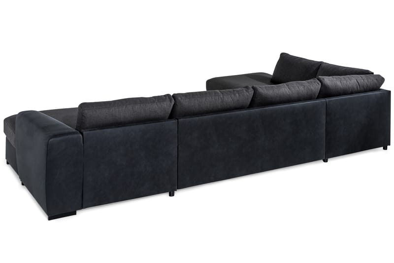 Cuba U-Sofa Chaiselong Højre - Sort/Grå - Møbler - Sofaer - U Sofa