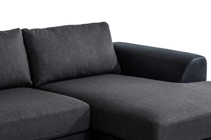 Cuba U-Sofa Chaiselong Højre - Sort/Grå - Møbler - Sofaer - U Sofa