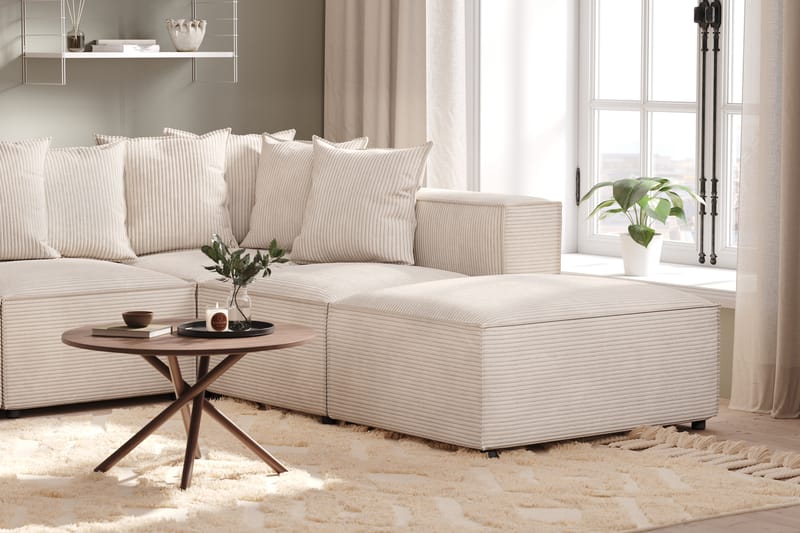 Cubo Dyb Manchester U-Sofa 5-personers Divan Højre, Chaiselong Højre - Beige / Lys - Møbler - Sofaer - U Sofa