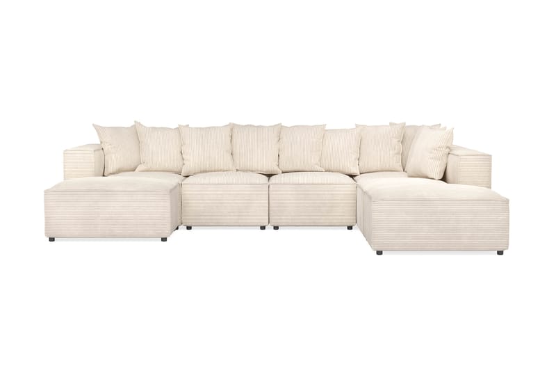 Cubo Dyb Manchester U-Sofa 5-personers Divan Højre, Chaiselong Højre - Beige / Lys - Møbler - Sofaer - U Sofa