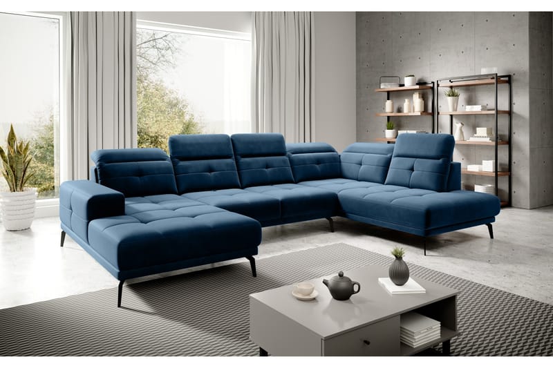 Devender Sofa m. Chaiselonger - Blå - Møbler - Sofaer - U Sofa