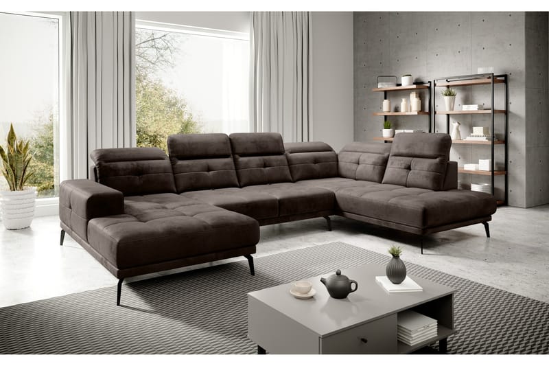 Devender Sofa m. Chaiselonger - Brun - Møbler - Sofaer - U Sofa