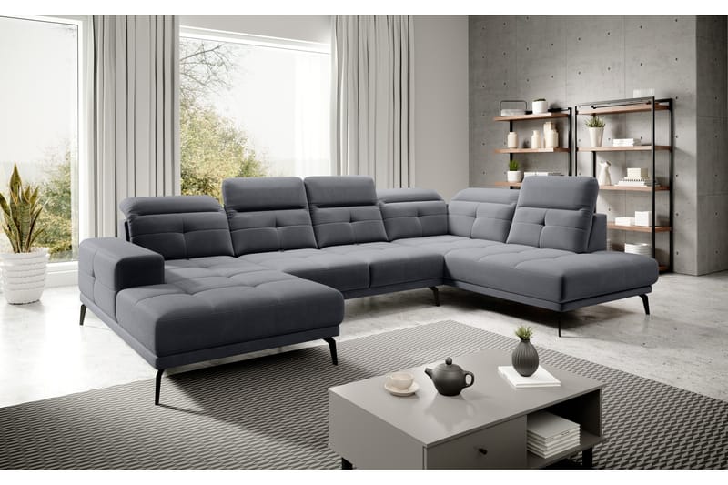 Devender Sofa m. Chaiselonger - Grå - Møbler - Sofaer - U Sofa